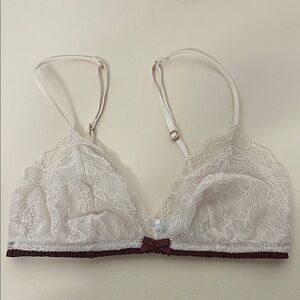 Eberjey Lace Bralette in Cream and Brown